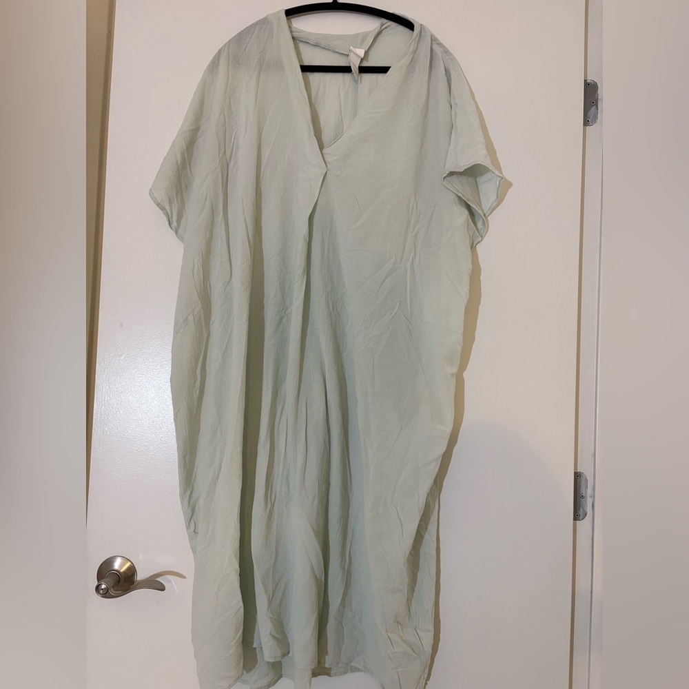 H&M Soft Green V-Neck Cover Up